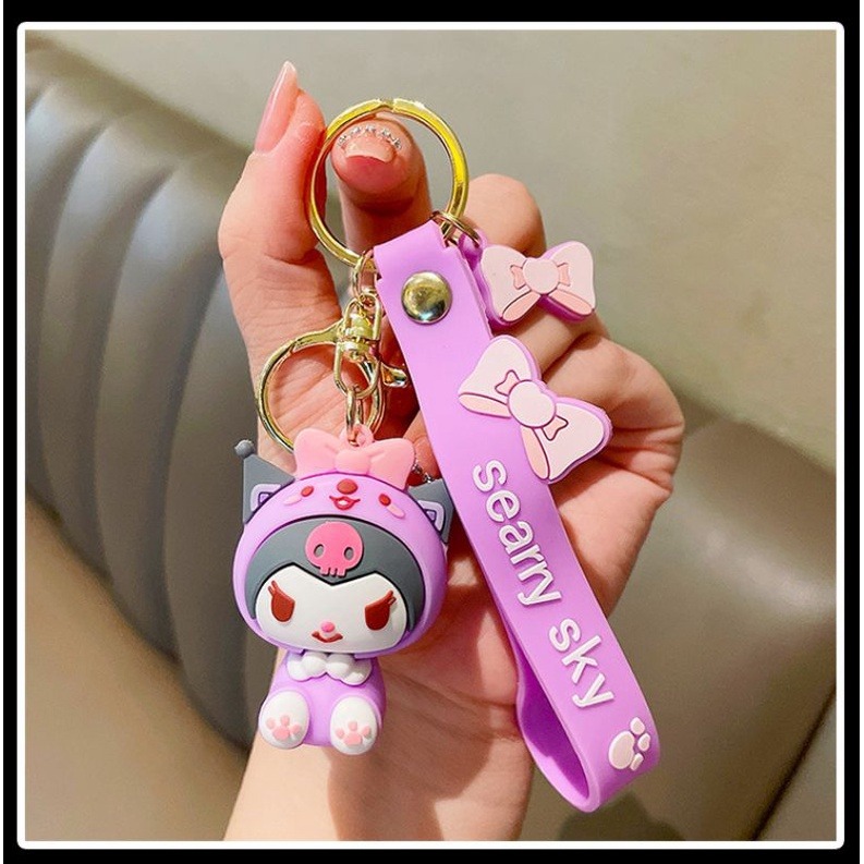 新款上架🪅現貨 三麗鷗 正版 卡通 卡蒂貓 Hello kitty 美樂蒂 公仔 鑰匙鏈 布丁狗  掛件 鑰匙扣 禮物-細節圖2