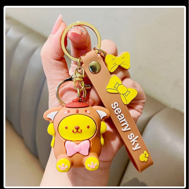 新款上架🪅現貨 三麗鷗 正版 卡通 卡蒂貓 Hello kitty 美樂蒂 公仔 鑰匙鏈 布丁狗  掛件 鑰匙扣 禮物-細節圖9