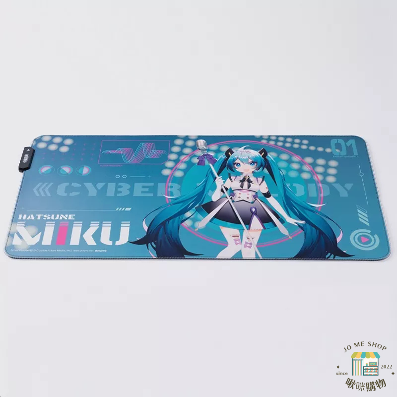 現貨 👘官方授權 正品 Hatsune Miku 初音未來 賽博旋律 發光滑鼠墊 一鍵控制 多顏色變換 光控滑鼠墊-細節圖7