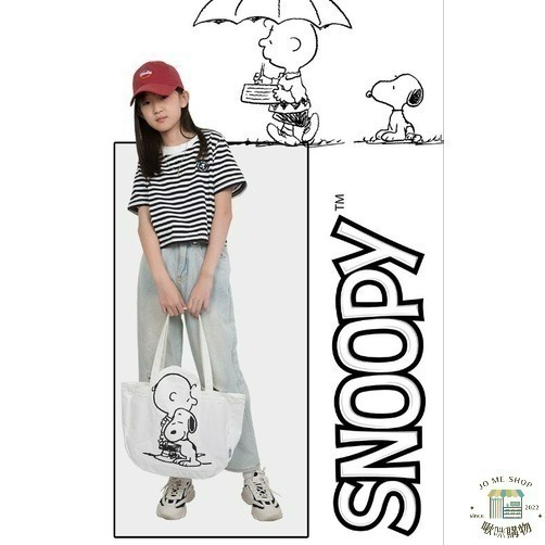 現貨🐾官方✨️ 正品 ✨️ Snoopy 史努比 卡通大容量 休閒帆布袋 包包 女 ins 百搭 單肩包-細節圖7