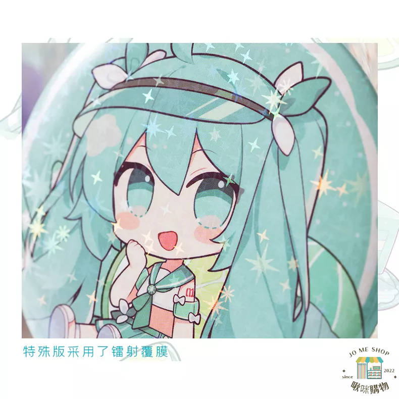 現貨 禮物 👘官方授權 正品 Hatsune Miku 初音未來 和她的小伙伴 水果蛋糕 馬口鐵 徽章 miku胸章-細節圖2