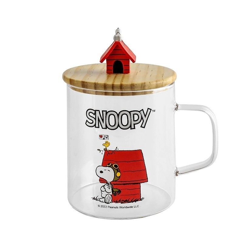 現貨✨️新花樣上架🐾官方正品 Snoopy 史努比 玻璃杯 便攜杯子 透明花 茶杯 耐熱玻璃杯 隨手杯 耐熱 禮物-細節圖9