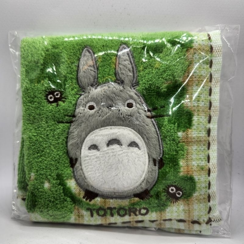 現貨 🎏 日本 龍貓 🇯🇵 TOTORO 刺繡 全棉 手帕 小方巾 毛巾 25x25 毛巾 禮物-細節圖4