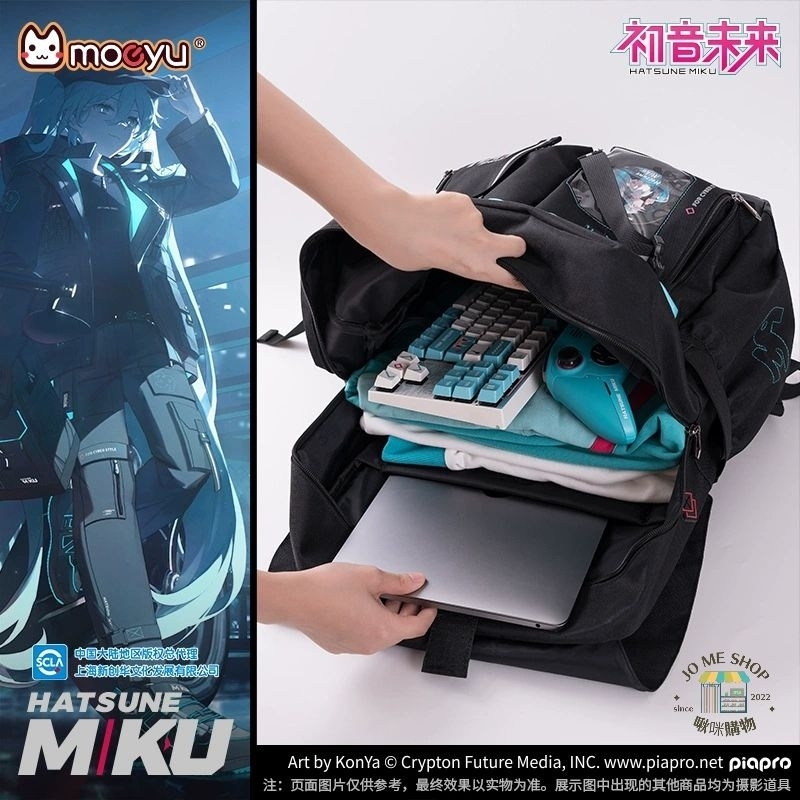 現貨 禮物 👘官方授權 正品 Hatsune Miku 初音未來 2023機能系列 遊騎主題 Rider 雙肩包 電腦包-細節圖2