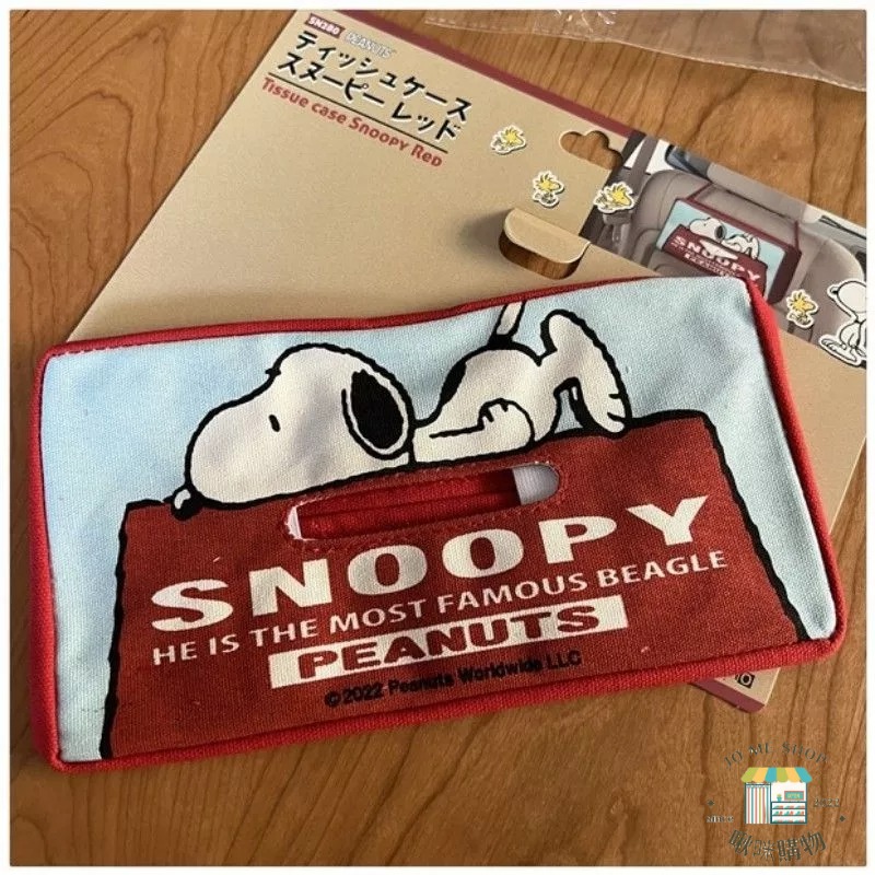 禮物 日本限定 🇯🇵 日版  🐾  SNOOPY 史努比 車載 車用 居家 桌面 可掛 抽紙套 紙巾套 面紙盒-細節圖3