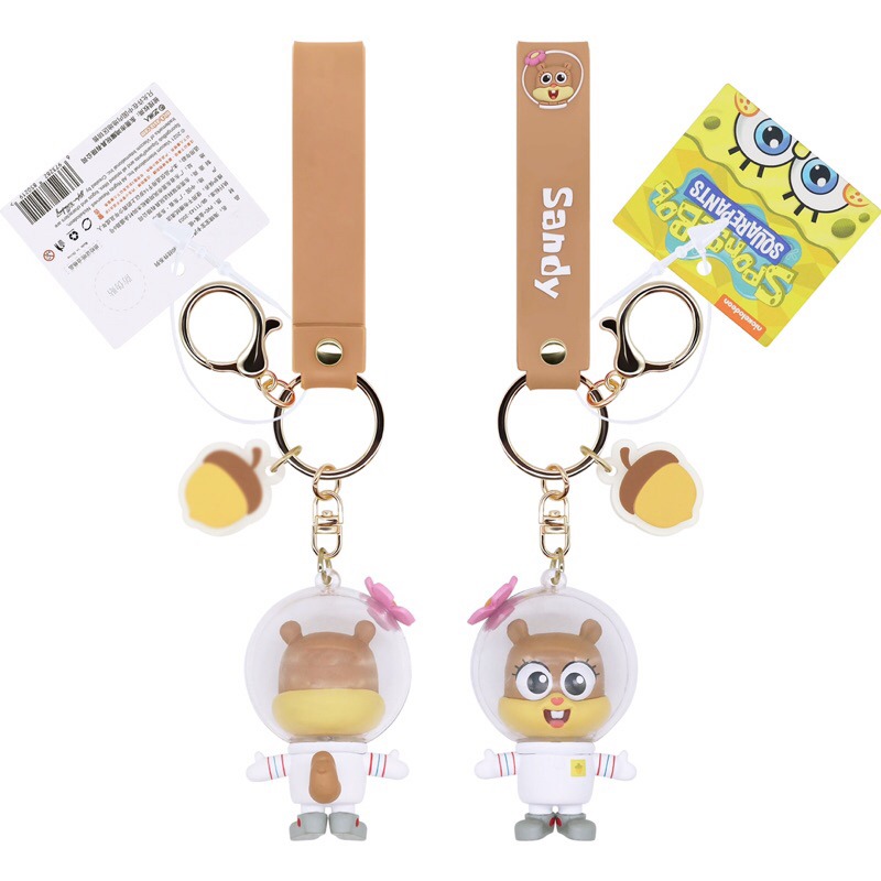 🫧正版授權 海綿寶寶 公仔 鑰匙扣 掛件 創意書包小掛件飾品 裝飾 禮物 掛球袋-細節圖8