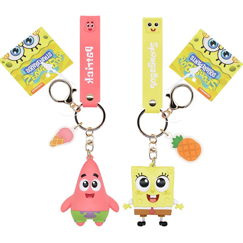 🫧正版授權 海綿寶寶 公仔 鑰匙扣 掛件 創意書包小掛件飾品 裝飾 禮物 掛球袋-細節圖9