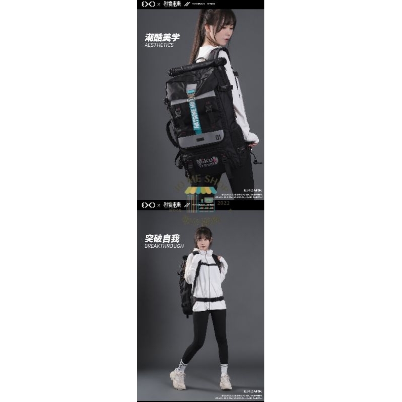 現貨 禮物 👘官方授權 正品 Hatsune Miku 初音未來 miku Travel系列 登山包 雙肩包 電腦包-細節圖9