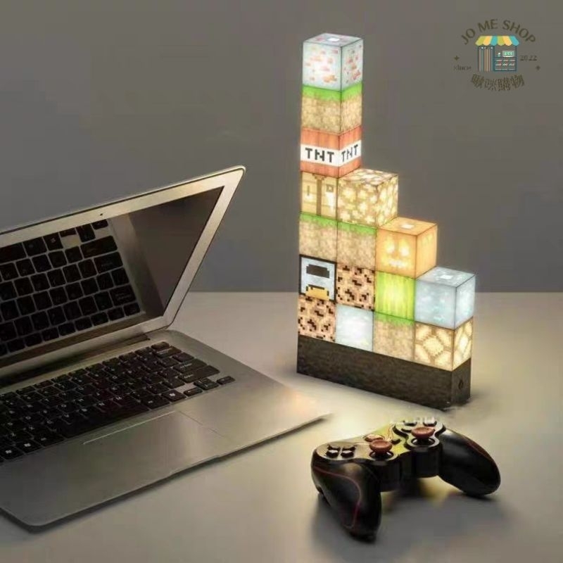 現貨當天出⛏️我的世界 Minecraft 麥塊 積木 Custom stitching lamp diy 拼接燈 夜燈-細節圖8