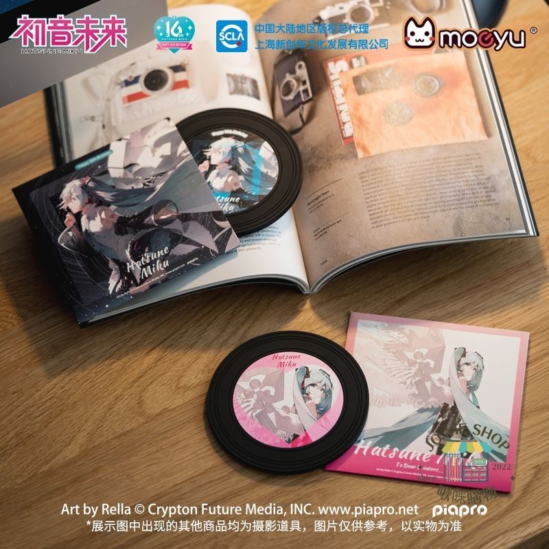 現貨禮物👘官方授權 正品 Hatsune Miku 初音未来 16週年 辦公室 冰箱貼 冰箱磁鐵 便利貼 磁鐵 杯墊-細節圖2