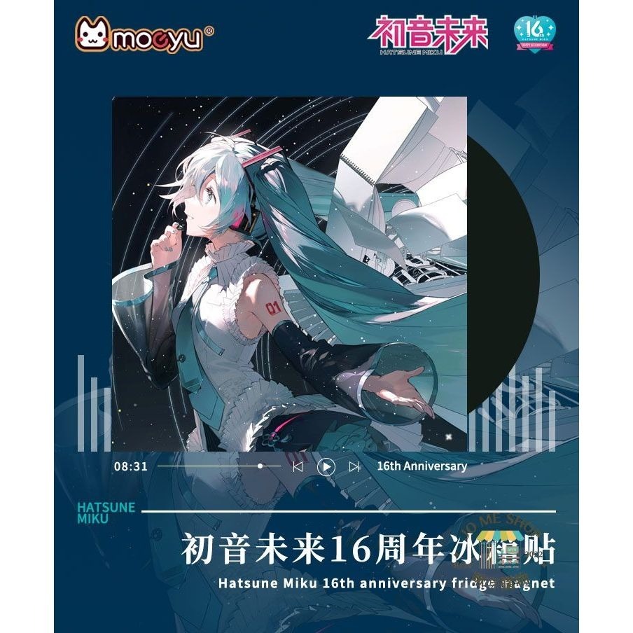 現貨禮物👘官方授權 正品 Hatsune Miku 初音未来 16週年 辦公室 冰箱貼 冰箱磁鐵 便利貼 磁鐵 杯墊-細節圖8