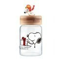 🐾官方正品 Snoopy 史努比 密封杯 玻璃杯 便攜 子女 家用 透明 公仔 耐熱 玻璃杯 隨手杯 密封罐 杯子-規格圖9