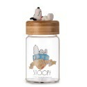 🐾官方正品 Snoopy 史努比 密封杯 玻璃杯 便攜 子女 家用 透明 公仔 耐熱 玻璃杯 隨手杯 密封罐 杯子-規格圖9