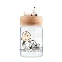 🐾官方正品 Snoopy 史努比 密封杯 玻璃杯 便攜 子女 家用 透明 公仔 耐熱 玻璃杯 隨手杯 密封罐 杯子-規格圖9