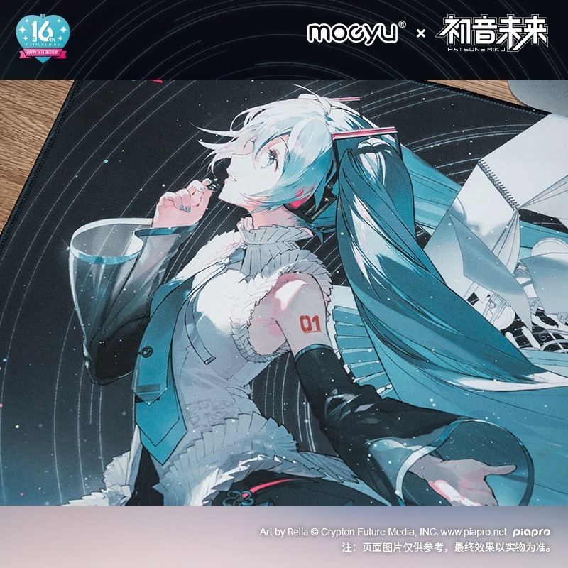 現貨 新品 16週年 限定 禮物 👘官方授權 正版 Hatsune Miku 初音未來 初音 超大桌墊 miku 滑鼠墊-細節圖5