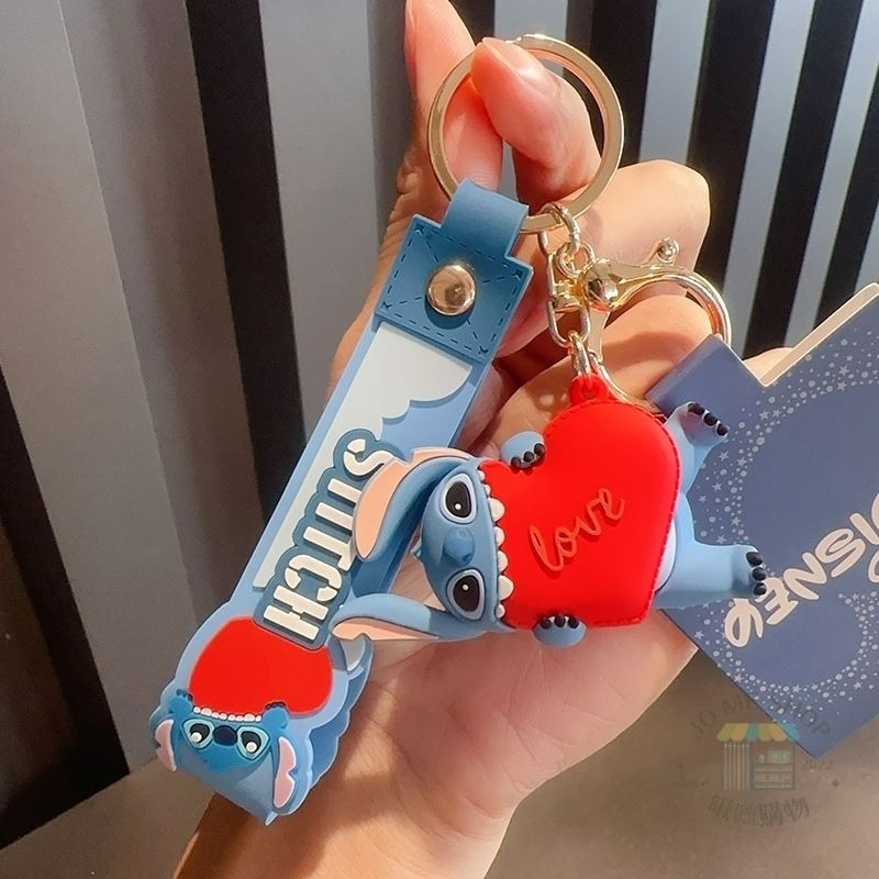 現貨  禮物  🏰 迪士尼 正版 史迪奇 星際寶貝 安琪 鑰匙圈 女 精緻 可愛 卡通公仔 情侶 書包 掛件 禮品-規格圖9