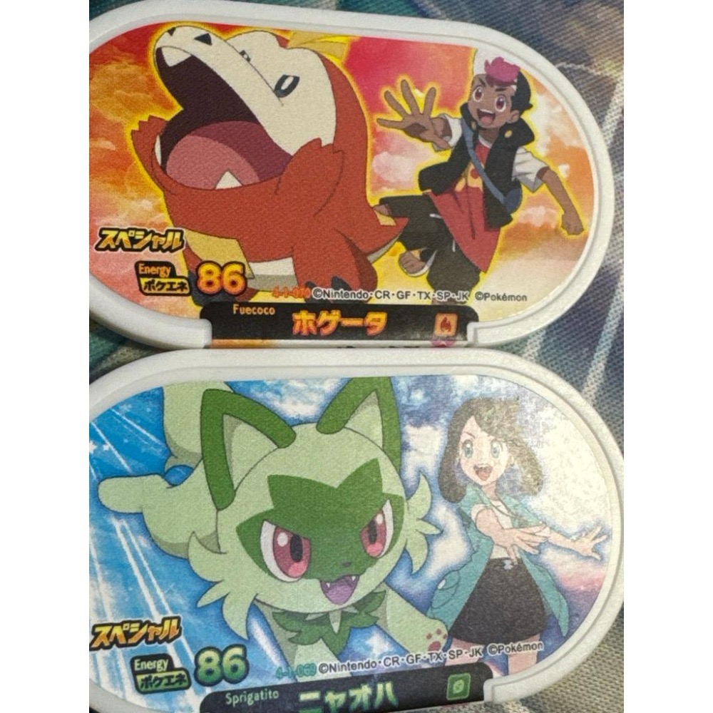 Mezastar  日正版 人物卡 新葉喵、呆火鱷 一組售 二手品-細節圖2