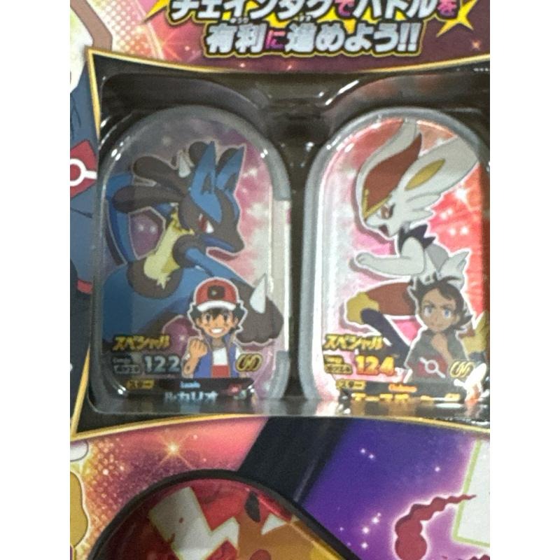 Mezastar 週邊 日本官方正版 極巨化手環 含特卡 （路卡利歐 皮卡丘 閃焰王牌）全新 臺機不相容-細節圖2