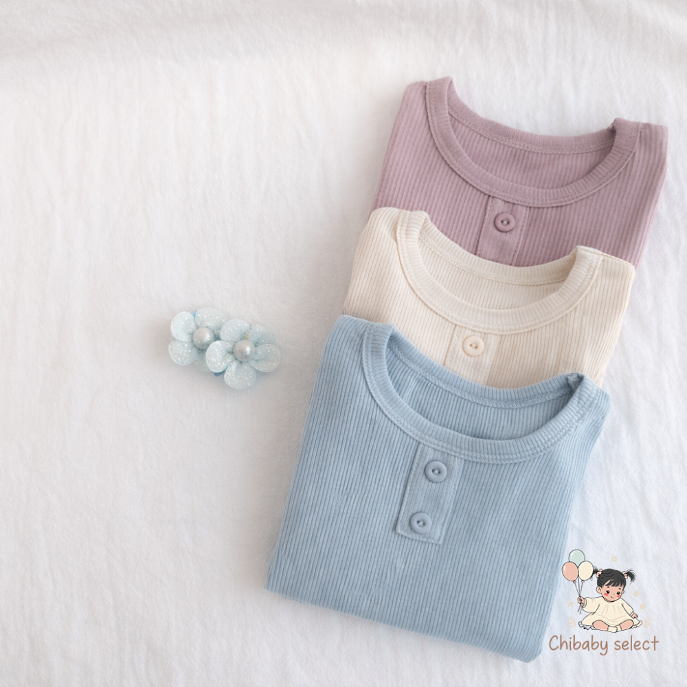 簡約鈕扣素色包屁衣-細節圖2