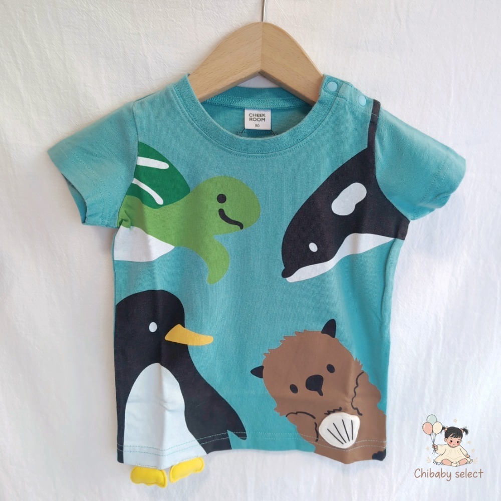 日系CHECK ROOM知育系列海洋動物上衣-規格圖5