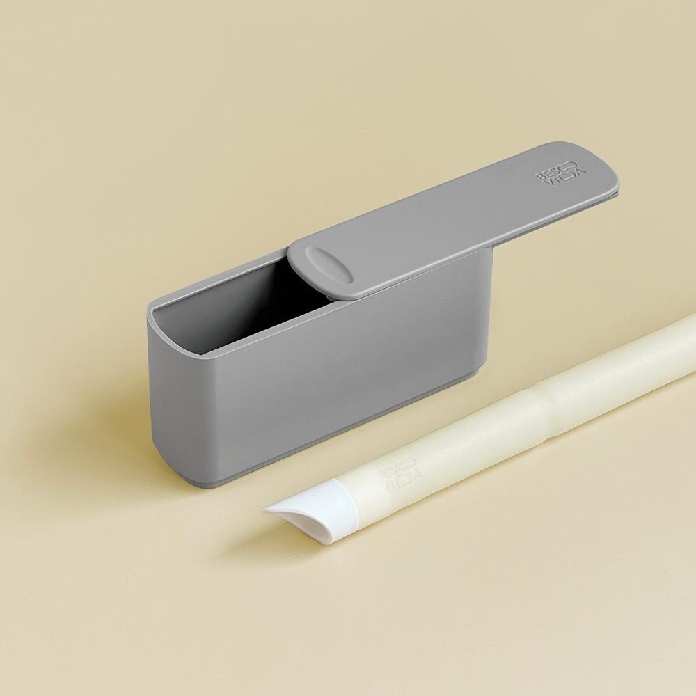 BesoVida | 摺摺吸管|粗吸管組-玫瑰棕_環保餐具/環保吸管/摺疊吸管/有效抗菌//耐高溫/耐酸鹼-細節圖2