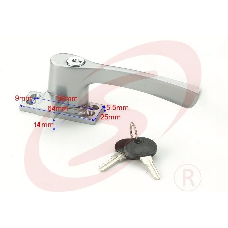 328鋁窗把手(附鎖) 推射窗把手 推射窗手把 鋁窗把手 推窗把手 推窗把手 推開窗把手-細節圖3