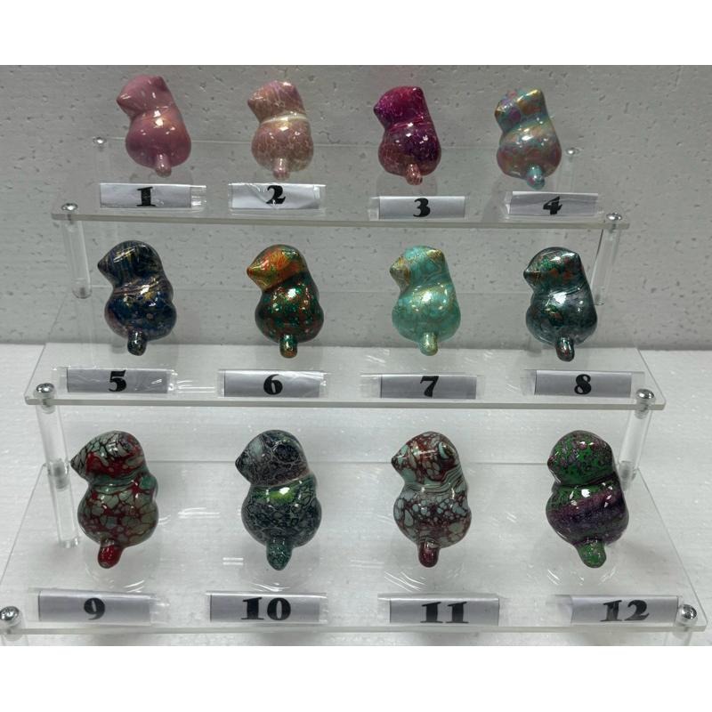 [木籽手作]托托5CM-B/貓咪擺件/木頭貓/彩繪貓/大漆貓/台灣現貨-細節圖5