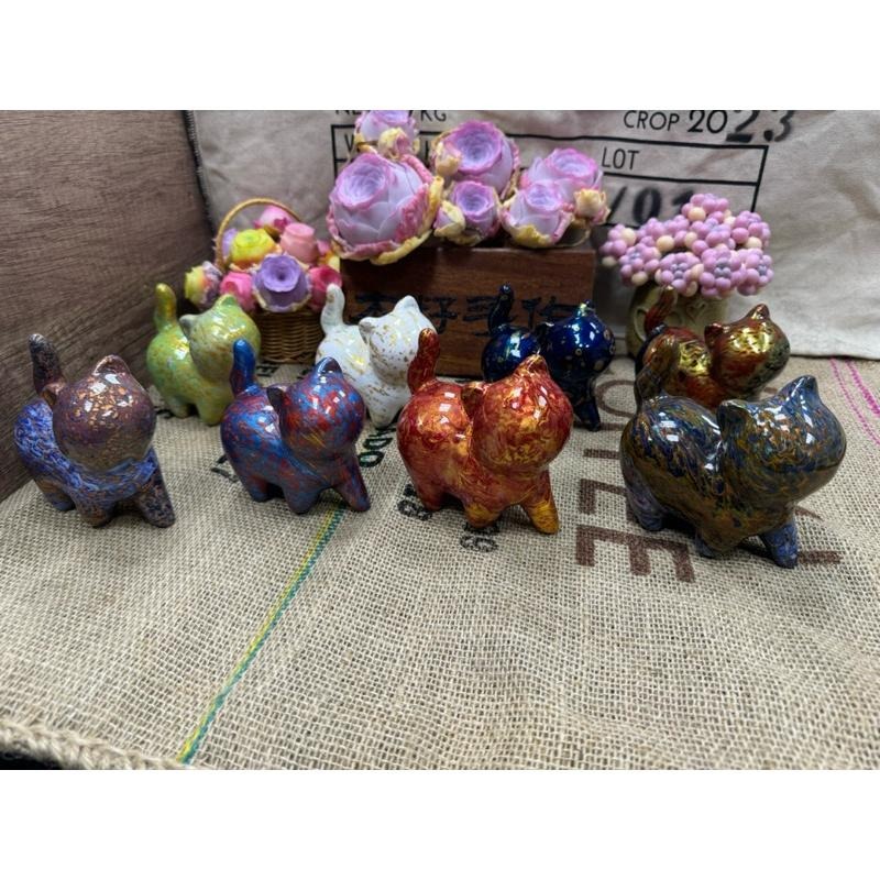 [木籽手作]貓小姐流體10CM-A/流體貓小姐/貓小姐擺件/木頭貓小姐/彩繪貓小姐/大漆貓小姐/台灣現貨-細節圖2