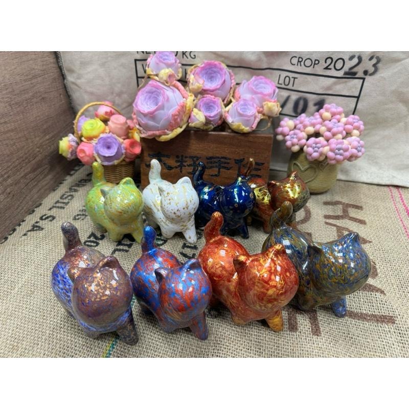 [木籽手作]貓小姐流體10CM-A/流體貓小姐/貓小姐擺件/木頭貓小姐/彩繪貓小姐/大漆貓小姐/台灣現貨-細節圖3