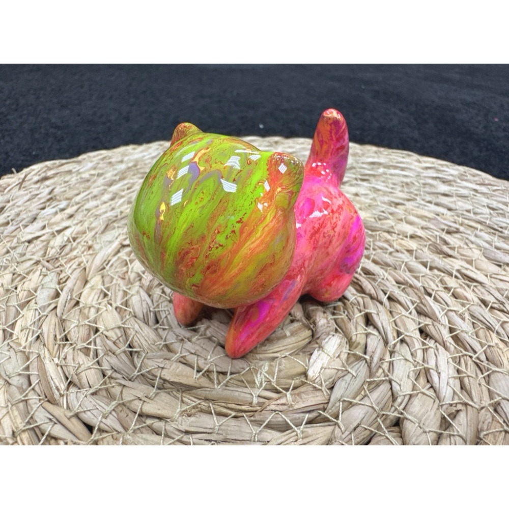 [木籽手作]噗噗7CM-B/流體貓/貓咪擺件/木頭貓/彩繪貓/大漆貓/台灣現貨-規格圖5