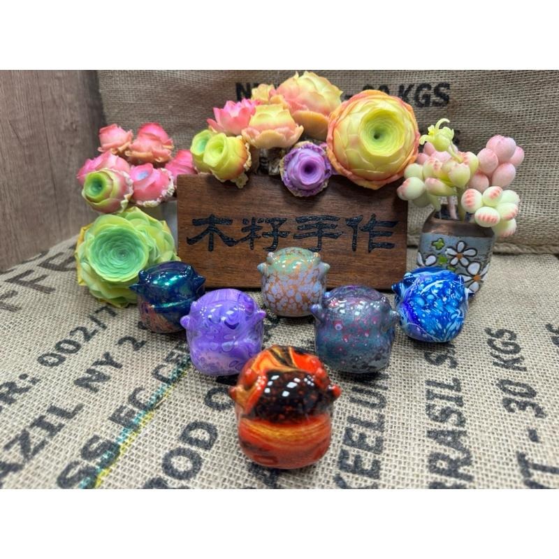 [木籽手作]胖牛7CM-A/流體牛/牛擺件/木頭牛/彩繪牛/大漆牛/台灣現貨-細節圖3