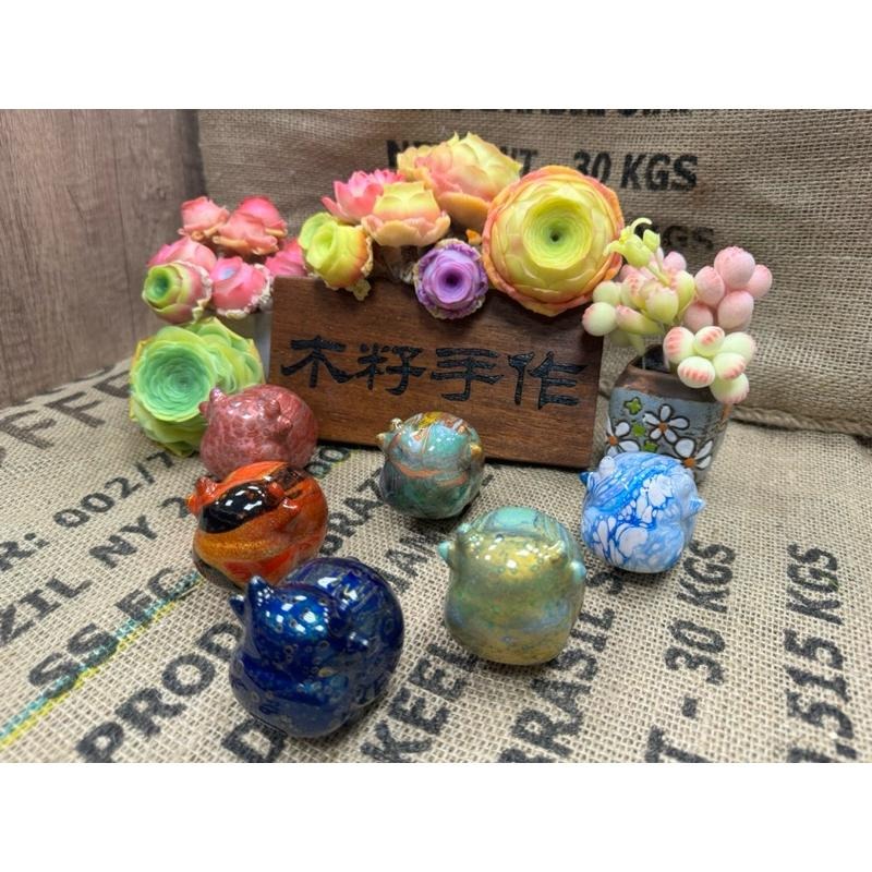 [木籽手作]胖牛7CM-A/流體牛/牛擺件/木頭牛/彩繪牛/大漆牛/台灣現貨-細節圖5