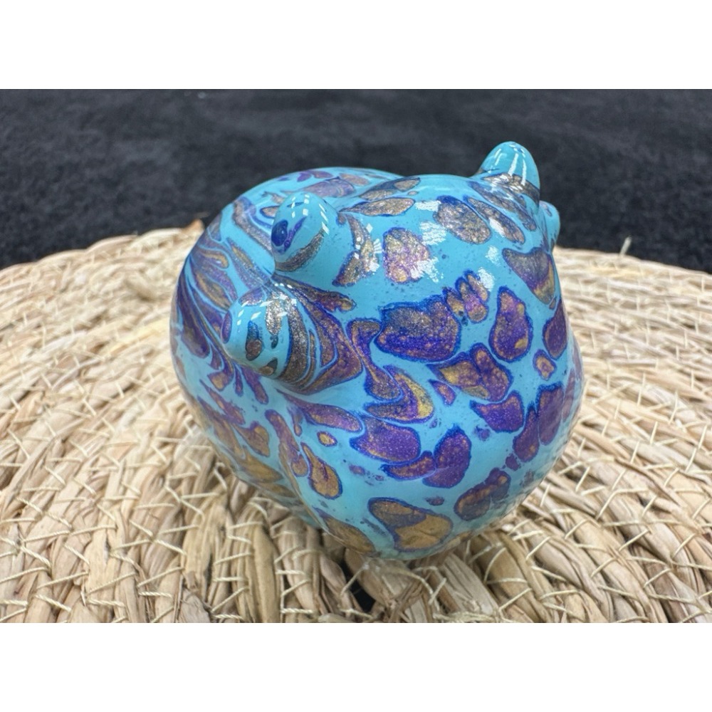 [木籽手作]胖牛7CM-A/流體牛/牛擺件/木頭牛/彩繪牛/大漆牛/台灣現貨-規格圖8