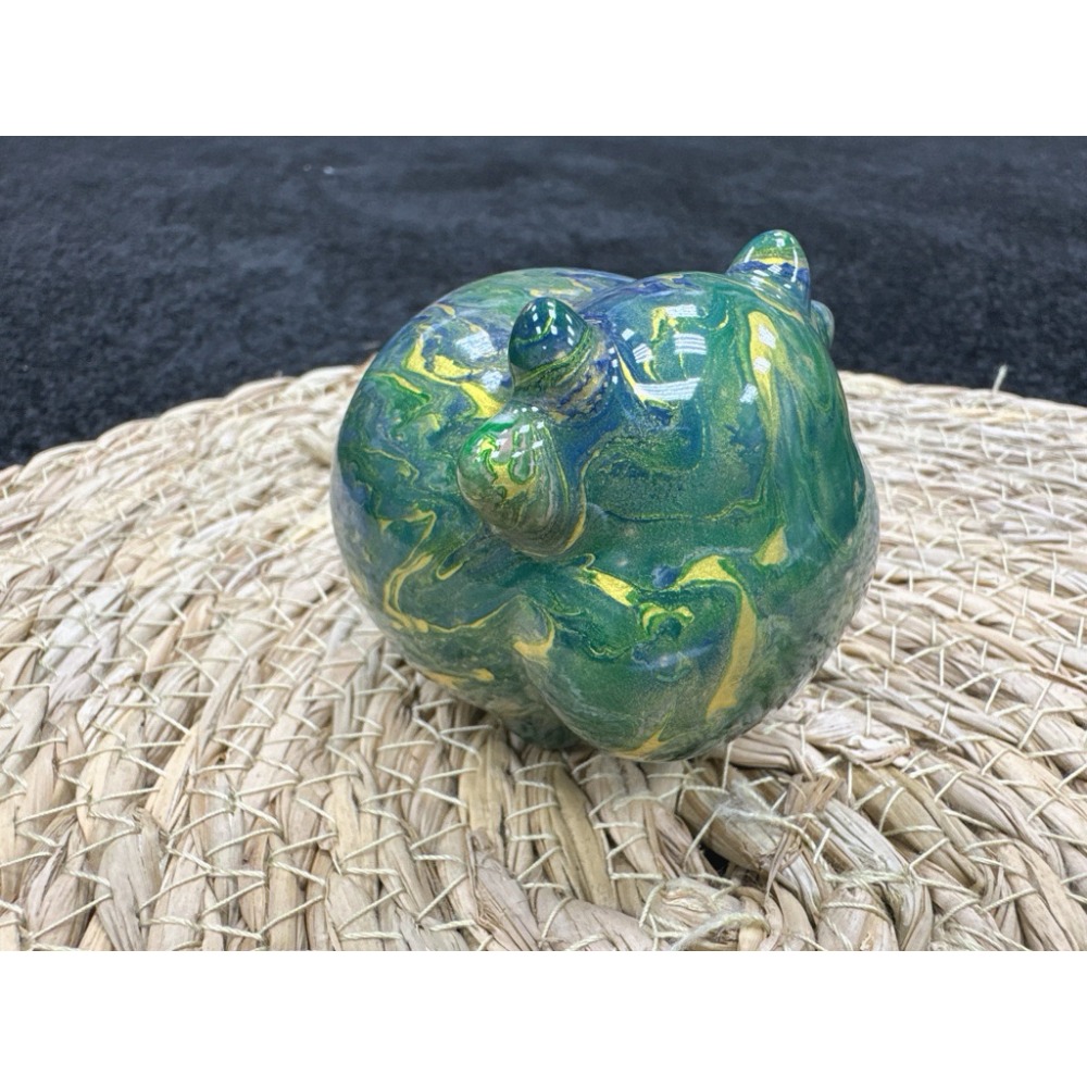 [木籽手作]胖牛7CM-A/流體牛/牛擺件/木頭牛/彩繪牛/大漆牛/台灣現貨-規格圖8