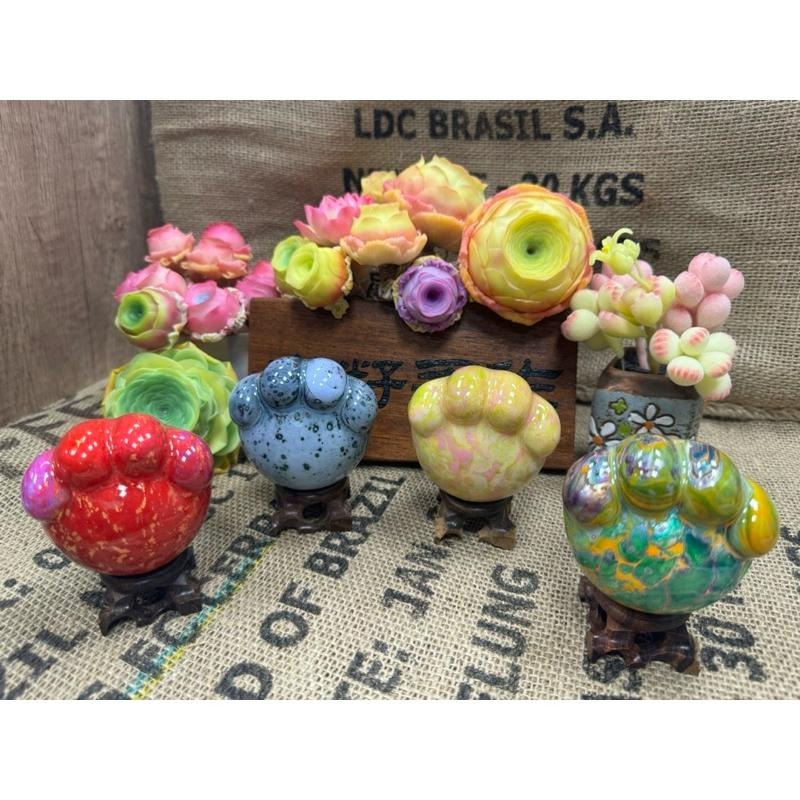 [木籽手作]貓爪7CM-B/流體貓/貓咪擺件/木頭貓/彩繪貓/大漆貓/台灣現貨-細節圖2