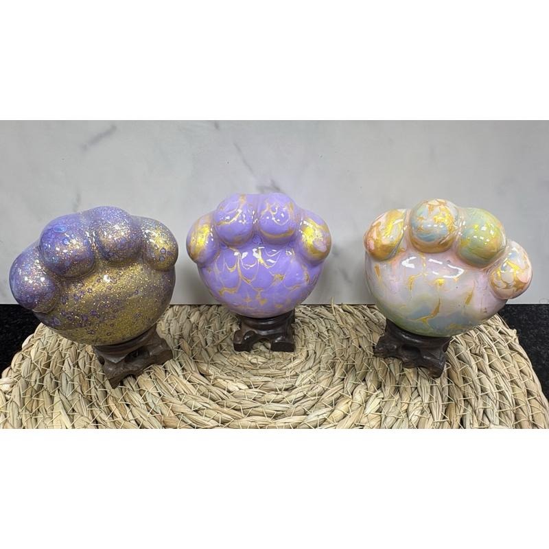 [木籽手作]貓爪7CM-B/流體貓/貓咪擺件/木頭貓/彩繪貓/大漆貓/台灣現貨-細節圖4