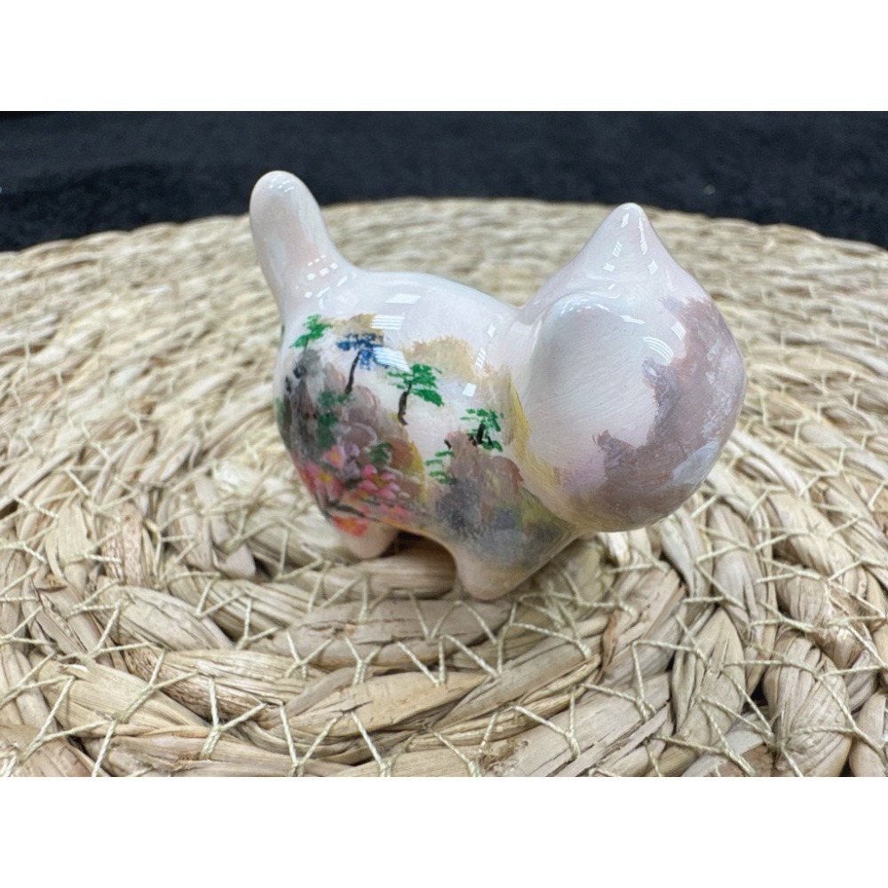 [木籽手作]貓先生手繪5CM/流體貓/貓咪擺件/木頭貓/彩繪貓/大漆貓)/台灣現貨-規格圖3