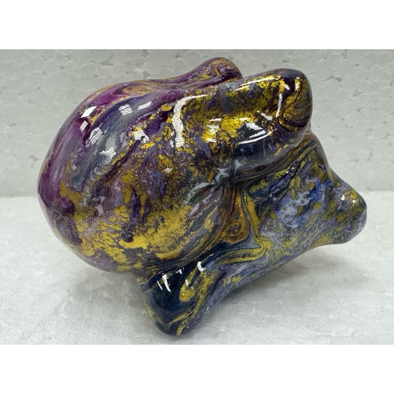 [木籽手作]大頭兔7CM-B/流體兔/兔擺件/兔貓/彩繪兔/大漆兔/台灣現貨-規格圖5