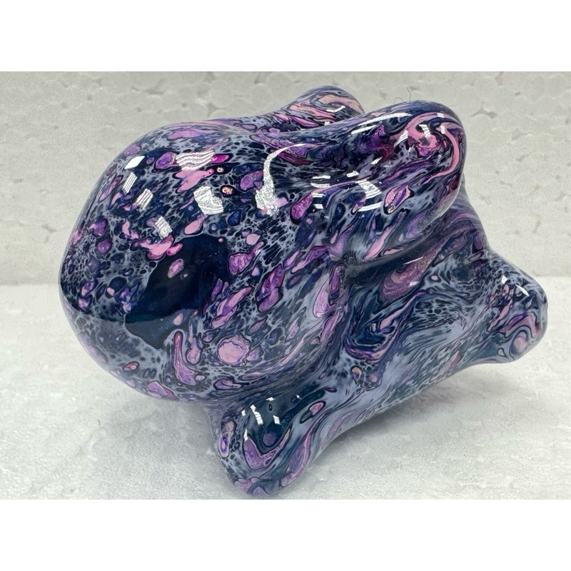 [木籽手作]大頭兔7CM-B/流體兔/兔擺件/兔貓/彩繪兔/大漆兔/台灣現貨-規格圖5