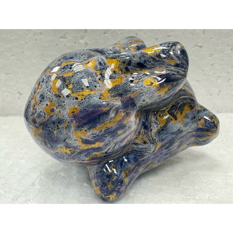 [木籽手作]大頭兔7CM-B/流體兔/兔擺件/兔貓/彩繪兔/大漆兔/台灣現貨-規格圖5