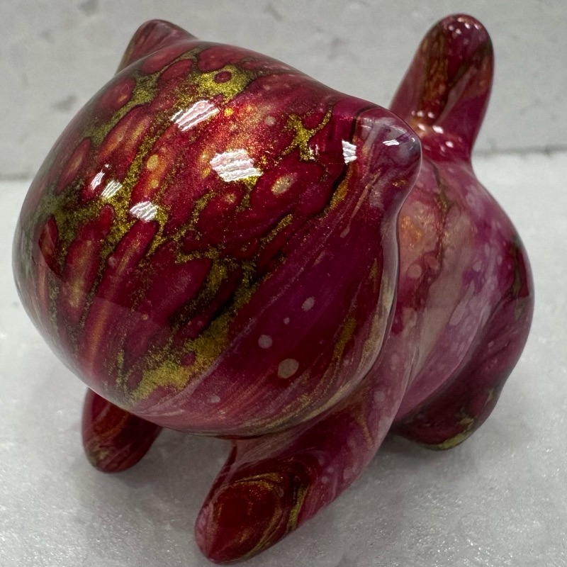 [木籽手作]噗噗5CM-A/流體貓/貓咪擺件/木頭貓/彩繪貓/大漆貓/台灣現貨-規格圖5