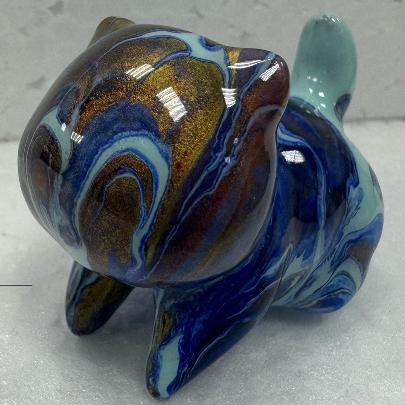 [木籽手作]噗噗5CM-A/流體貓/貓咪擺件/木頭貓/彩繪貓/大漆貓/台灣現貨-規格圖5