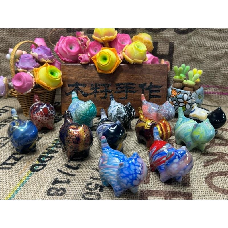 [木籽手作]貓先生7CM-A/流體貓/貓咪擺件/木頭貓/彩繪貓/大漆貓/台灣現貨-細節圖2