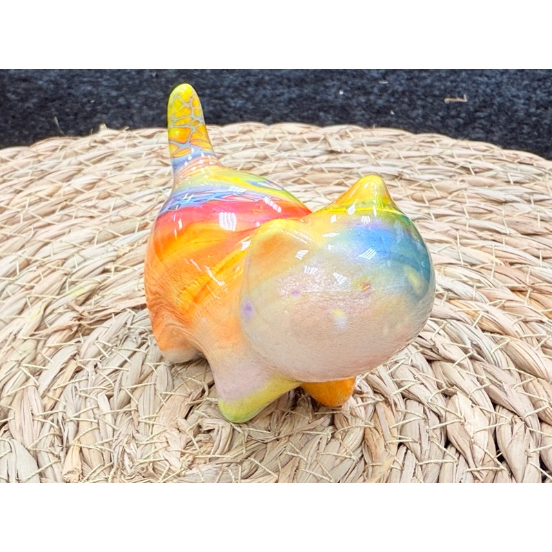 [木籽手作]貓先生7CM-A/流體貓/貓咪擺件/木頭貓/彩繪貓/大漆貓/台灣現貨-規格圖4