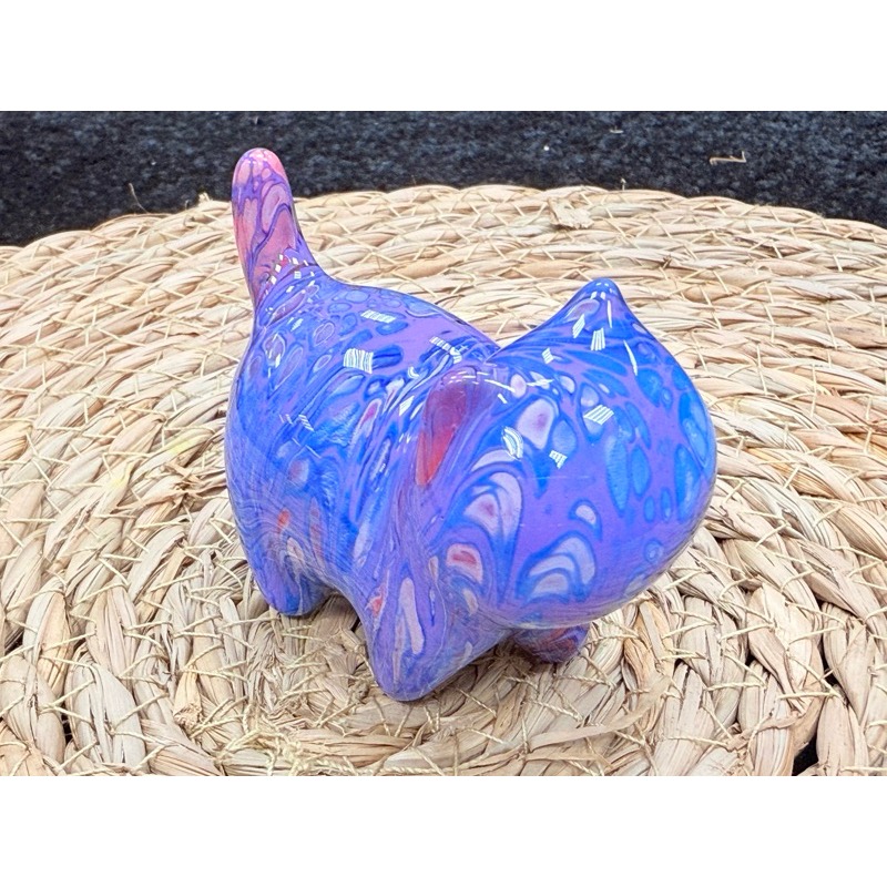 [木籽手作]貓先生7CM-A/流體貓/貓咪擺件/木頭貓/彩繪貓/大漆貓/台灣現貨-規格圖4