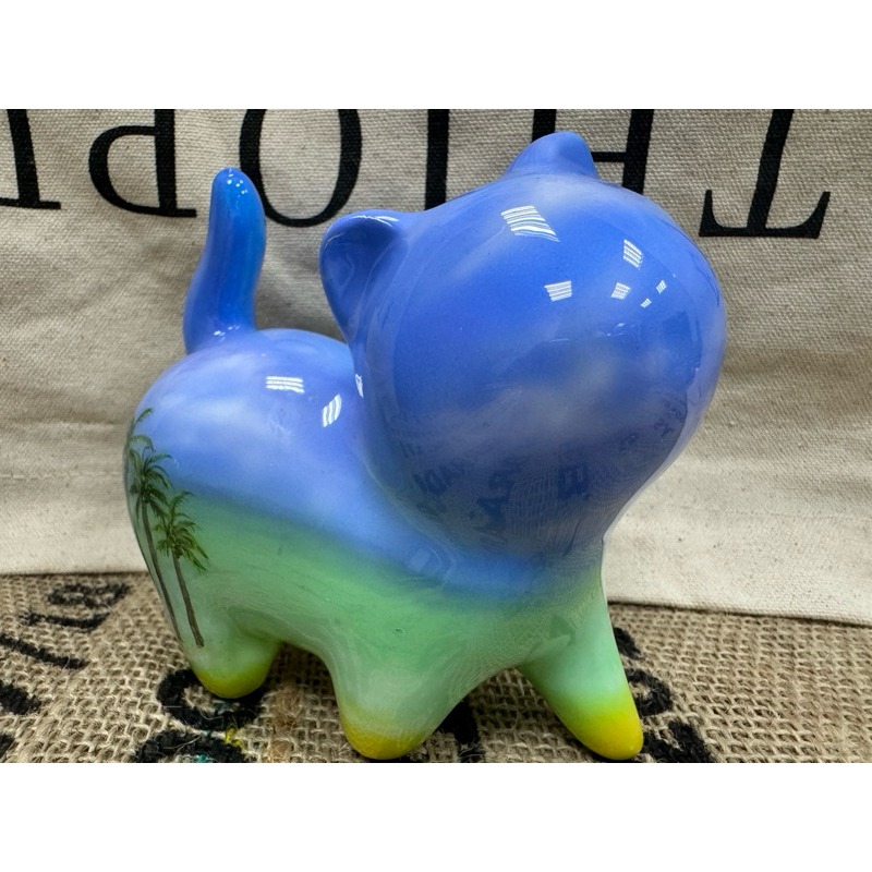 [木籽手作]貓小姐手繪13CM-A/流體貓/貓咪擺件/木頭貓/彩繪貓/大漆貓/台灣現貨-規格圖3