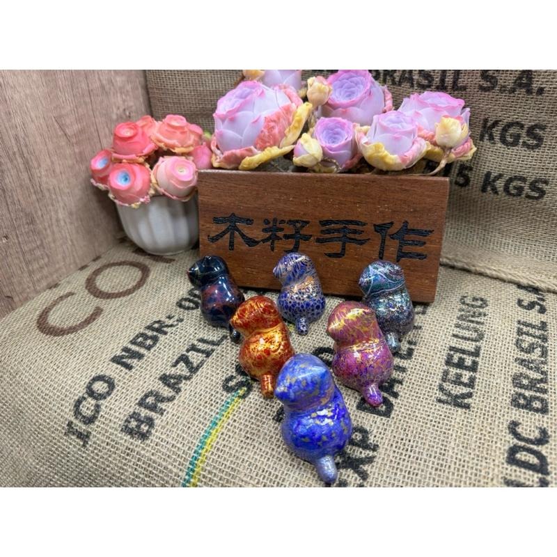 [木籽手作]托托6CM-A/流體貓/貓咪擺件/木頭貓/彩繪貓/大漆貓/台灣現貨-細節圖2