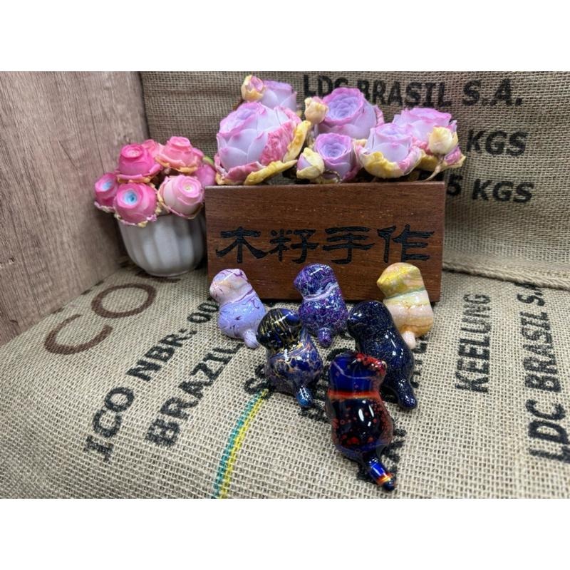 [木籽手作]托托6CM-A/流體貓/貓咪擺件/木頭貓/彩繪貓/大漆貓/台灣現貨-細節圖6