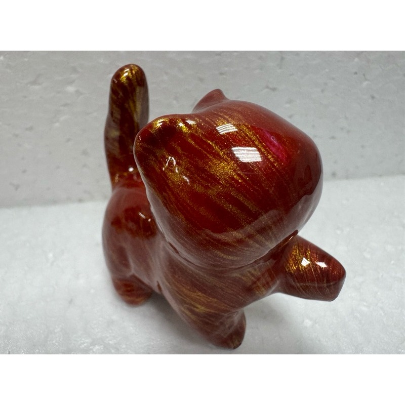 [木籽手作]抬手貓6CM-B/流體貓/貓咪擺件/木頭貓/彩繪貓/大漆貓/台灣現貨-規格圖10