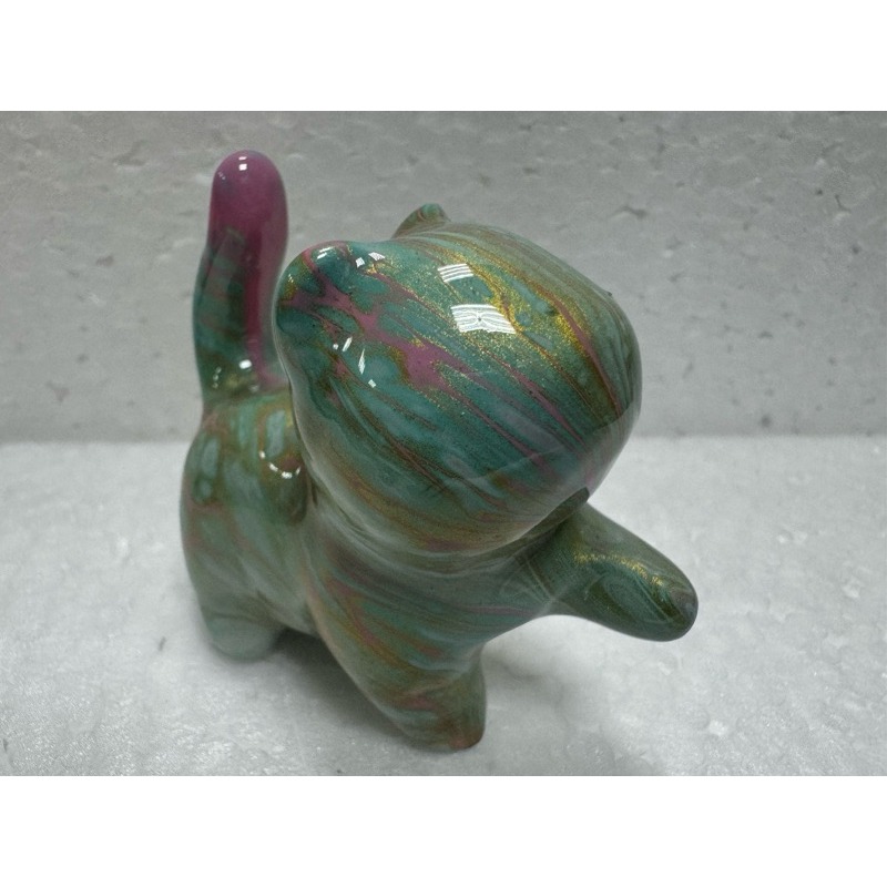[木籽手作]抬手貓6CM-B/流體貓/貓咪擺件/木頭貓/彩繪貓/大漆貓/台灣現貨-規格圖10